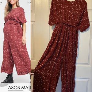 ASOS Maternity tie waist jumpsuit